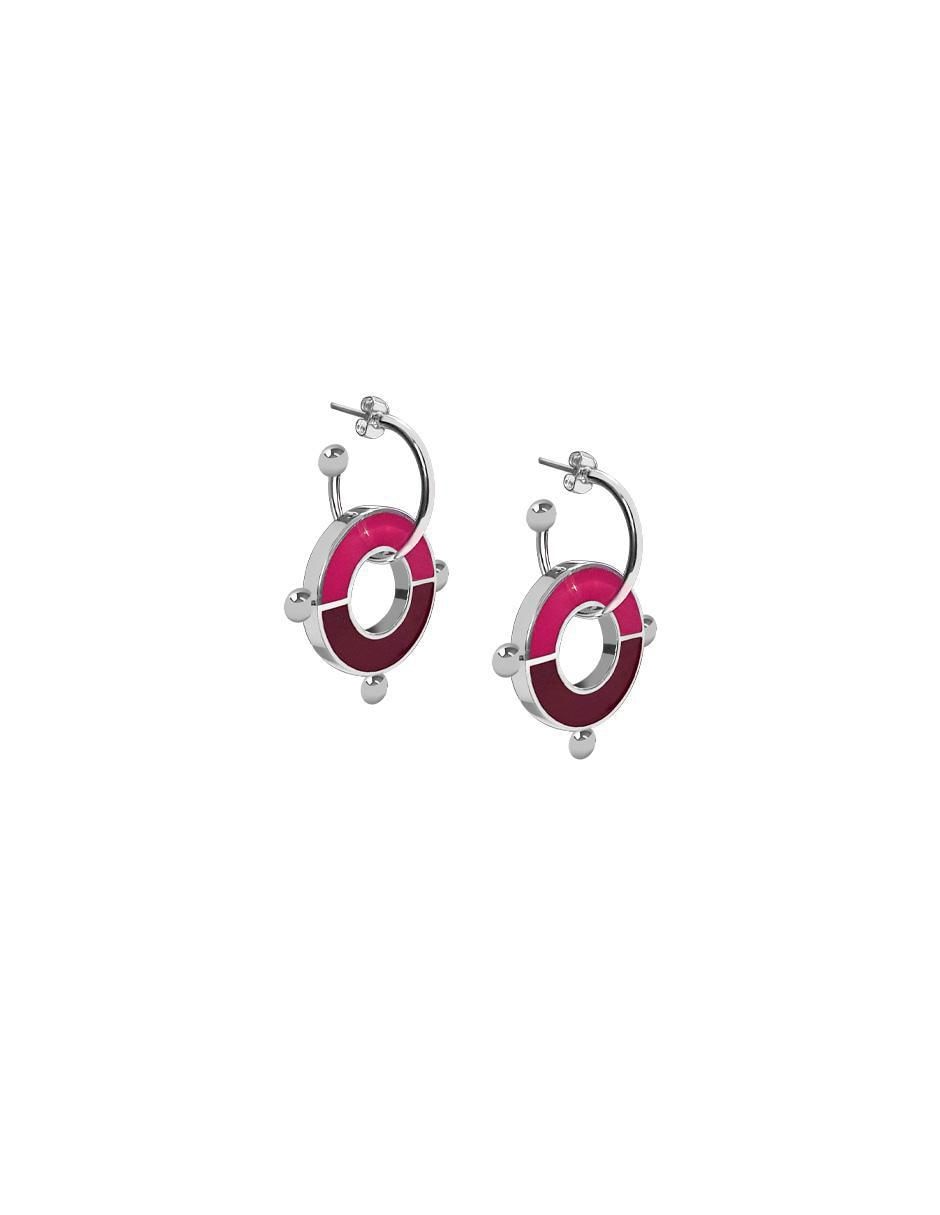 Arracadas de plata con acabado plateado 2