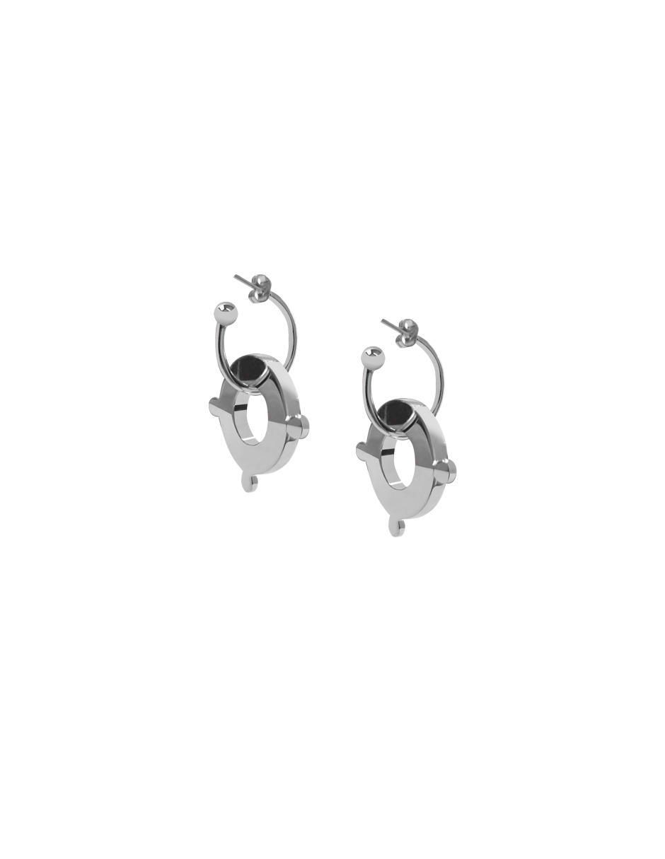 Arracadas de plata con acabado plateado 3