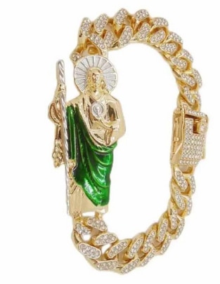 Brazalete con zirconia 18 K acabado brillante