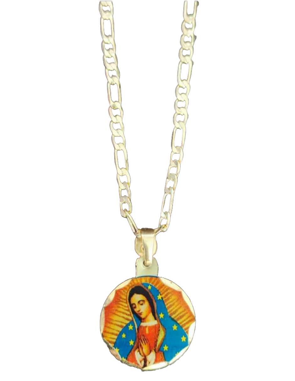 Collar Virgen de Guadalupe circular 18 K Collar Virgen de Guadalupe circular 18 K