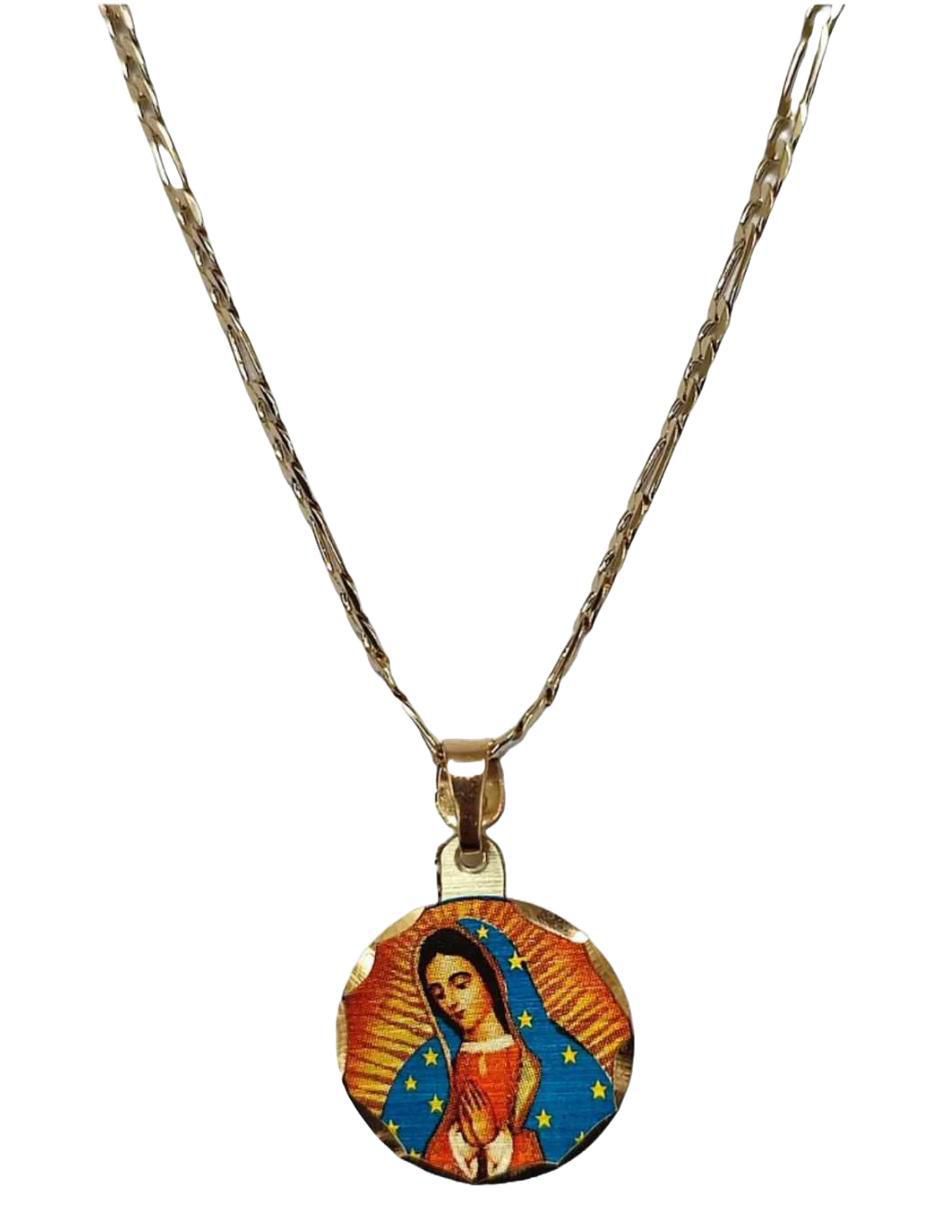 Collar Virgen de Guadalupe circular 18 K 2