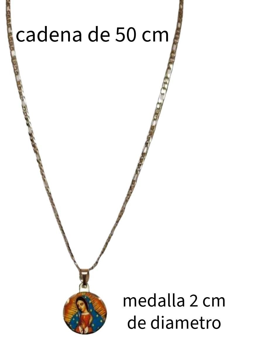 Collar Virgen de Guadalupe circular 18 K 4