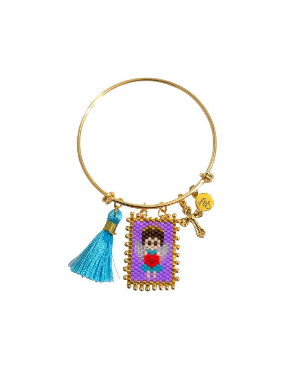 Brazalete con cristal acabado brillante