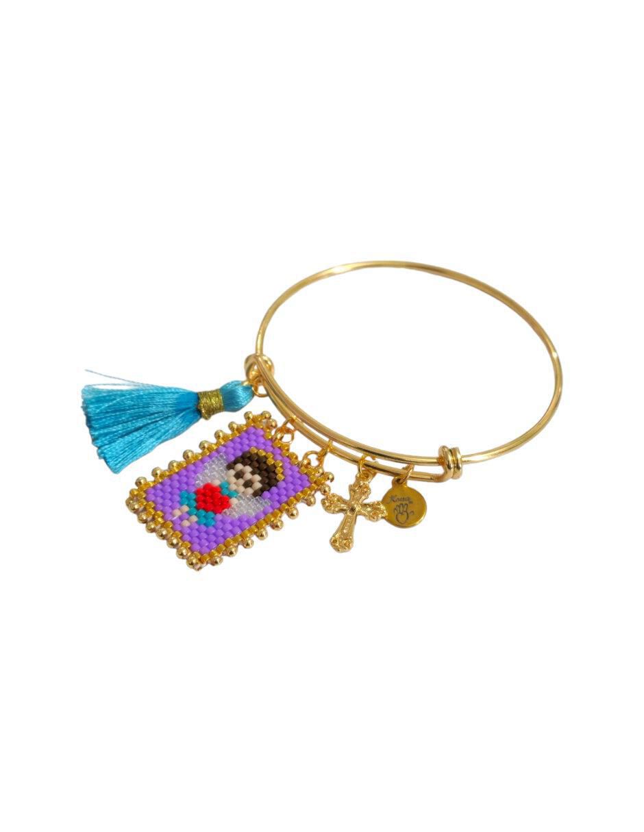 Brazalete con cristal acabado brillante