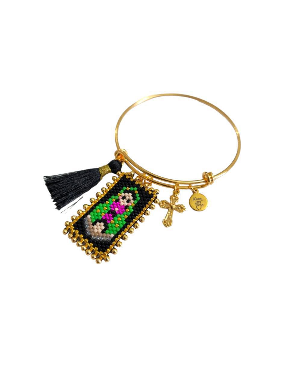 Brazalete con cristal acabado liso 2