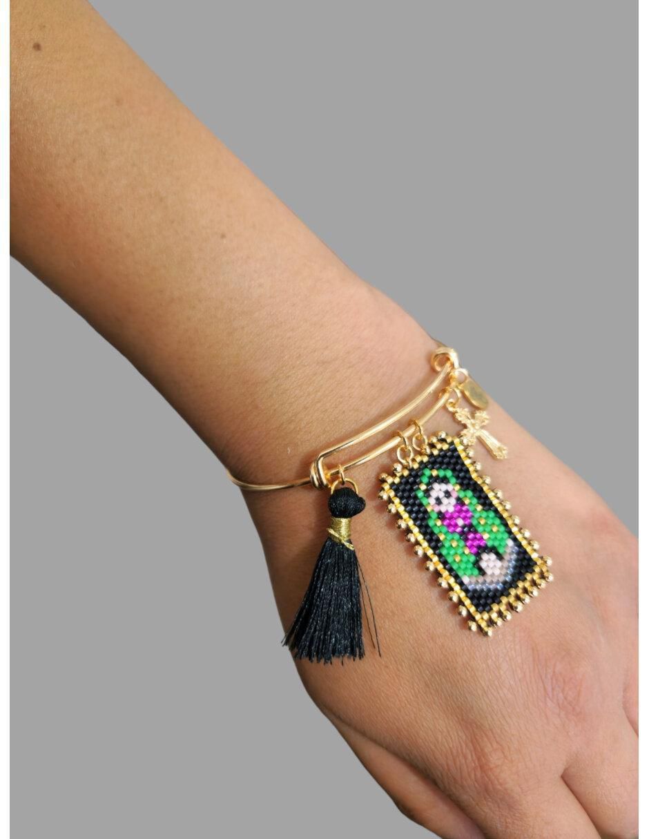 Brazalete con cristal acabado liso 3