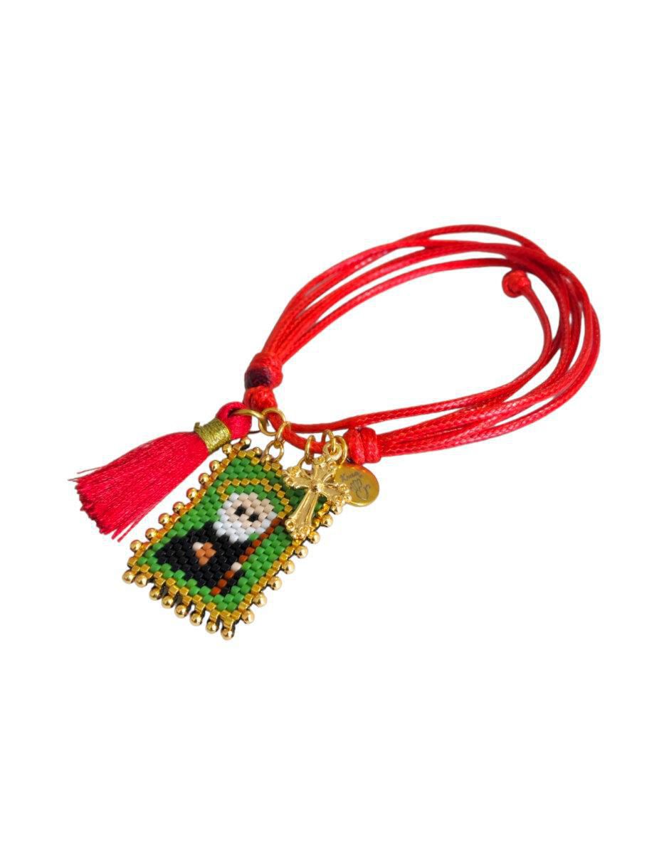 Pulsera con cristal acabado liso