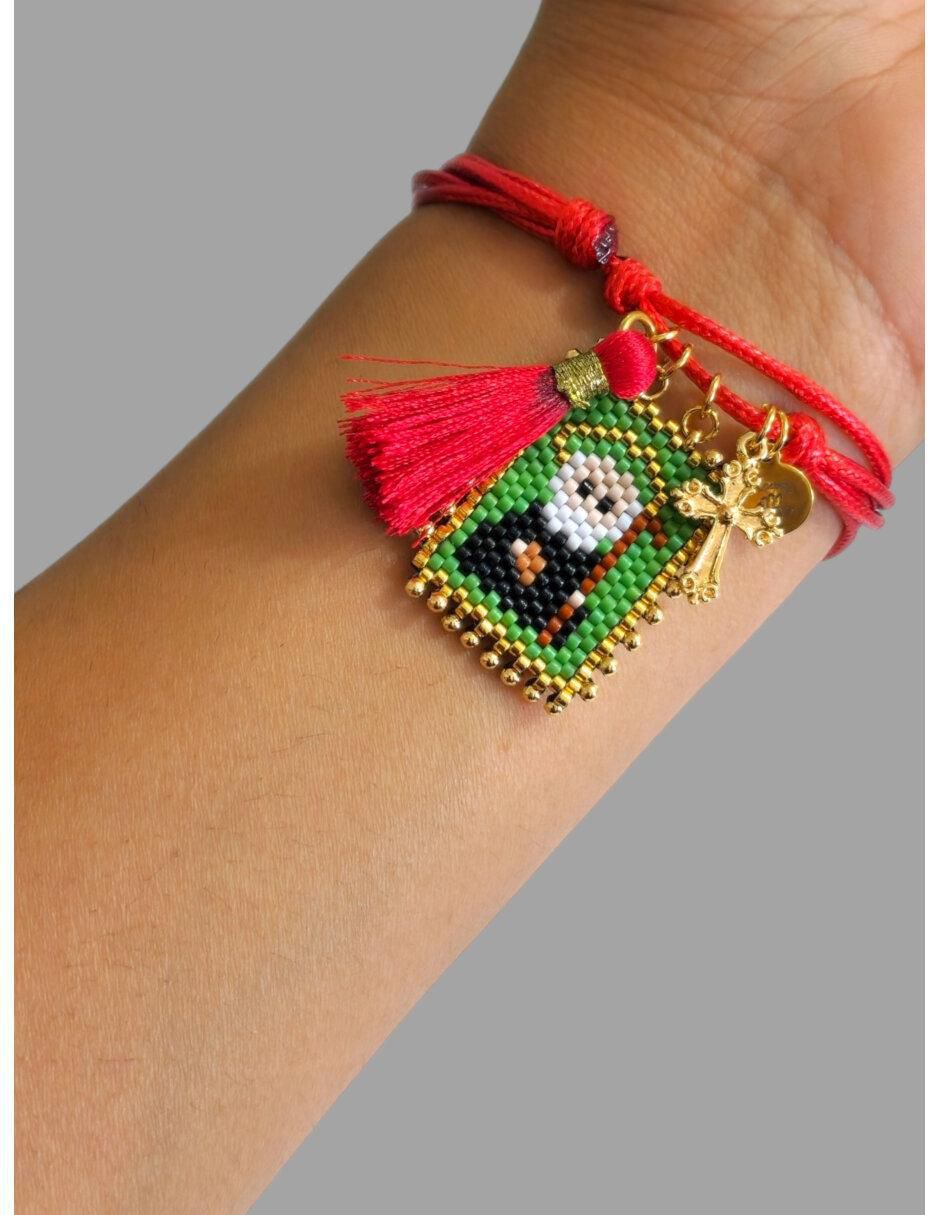 Pulsera con cristal acabado liso