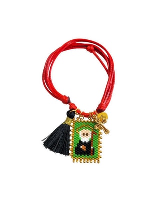 Pulsera con cristal acabado liso
