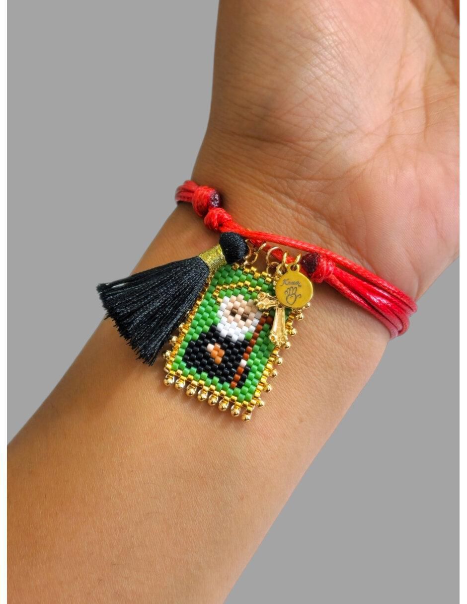 Pulsera con cristal acabado liso