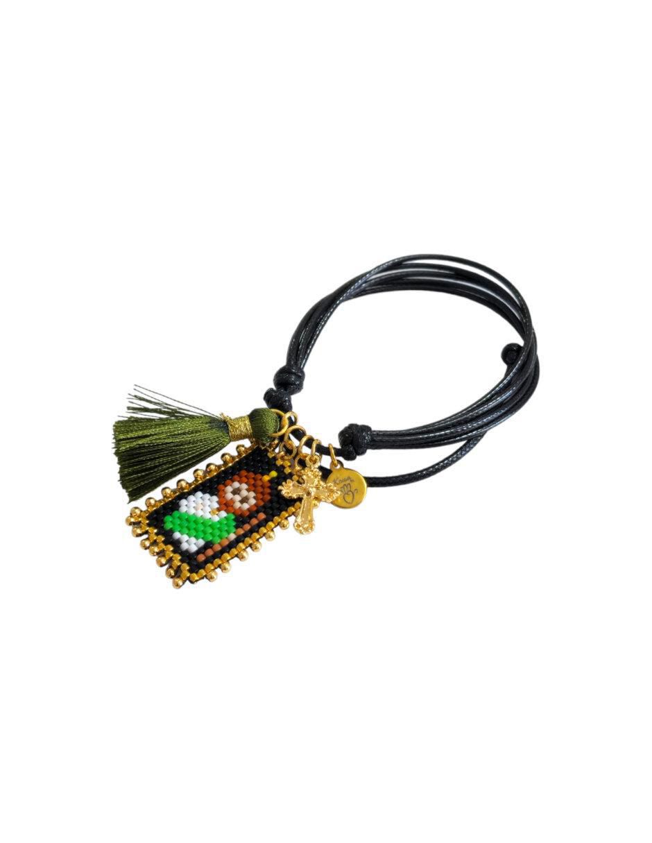 Pulsera con cristal acabado liso