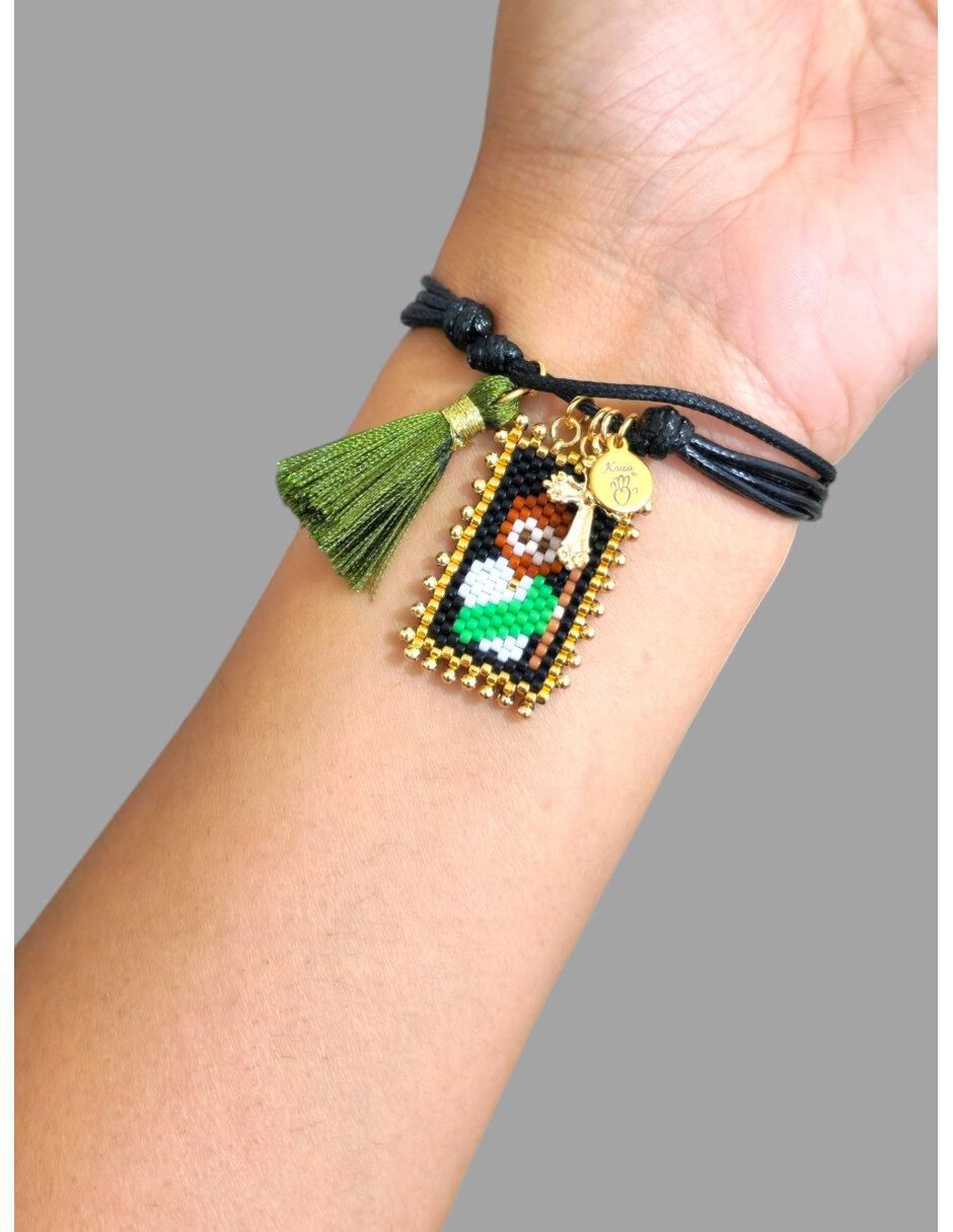 Pulsera con cristal acabado liso