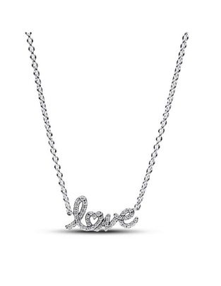 Collar de letras de plata P 925 Collar de letras de plata P 925