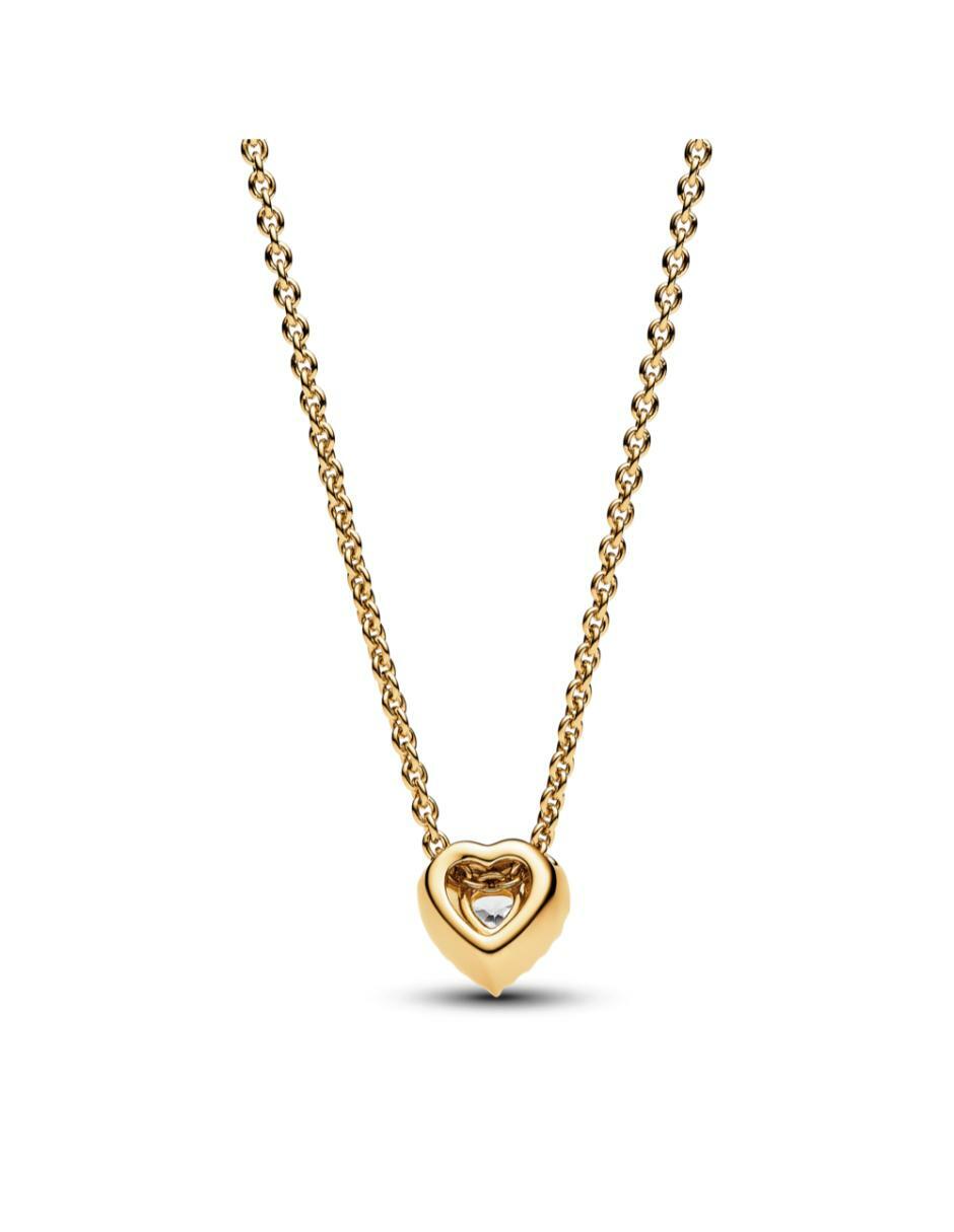 Collar de corazón de plata con acabado baño de oro P 925 2
