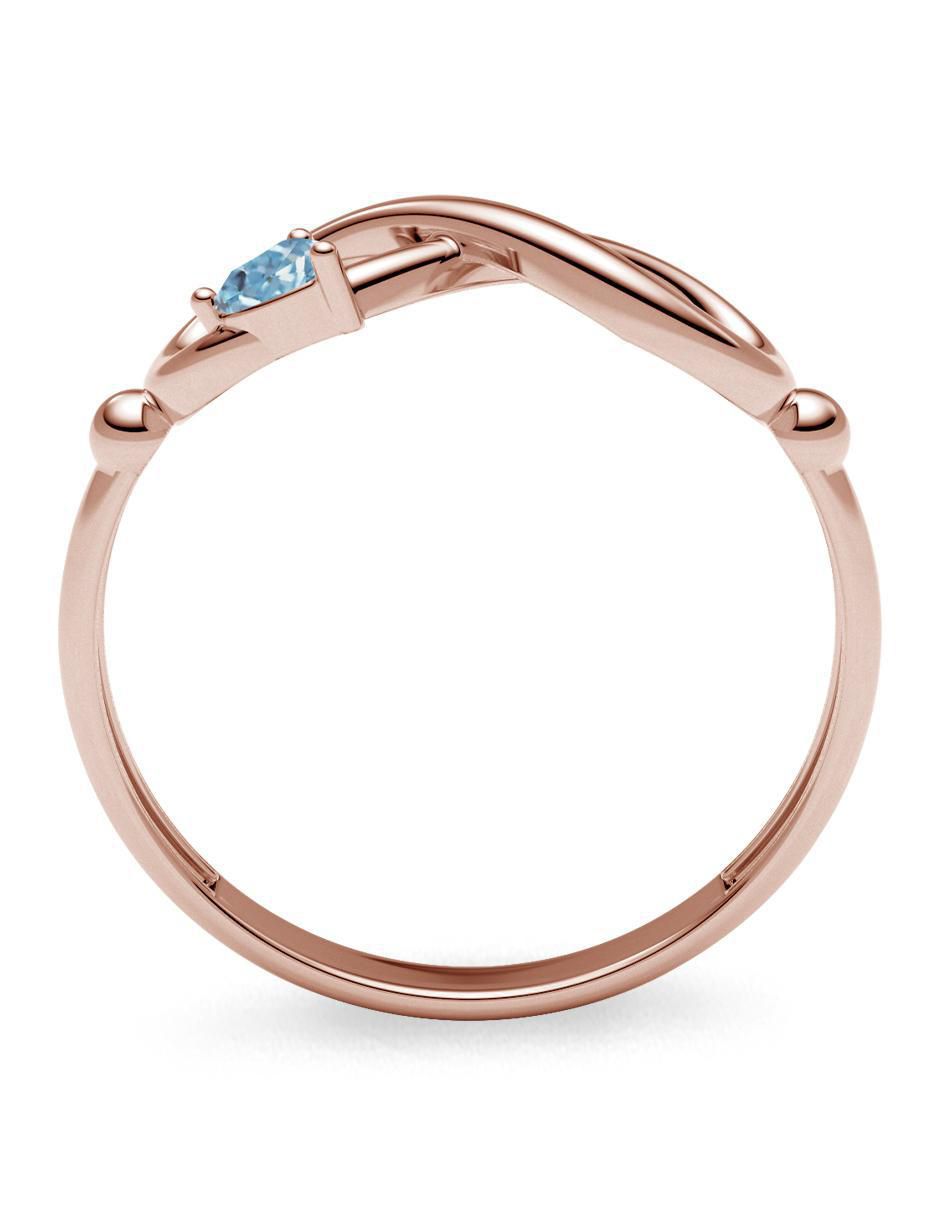 Anillo de corazón 14 k de oro zirconia brillante