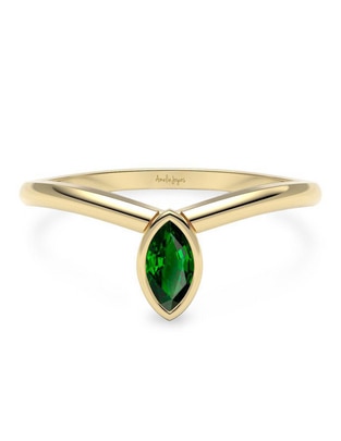 Anillo geométricos 14 k de oro zirconia brillante Anillo geométricos 14 k de oro zirconia brillante