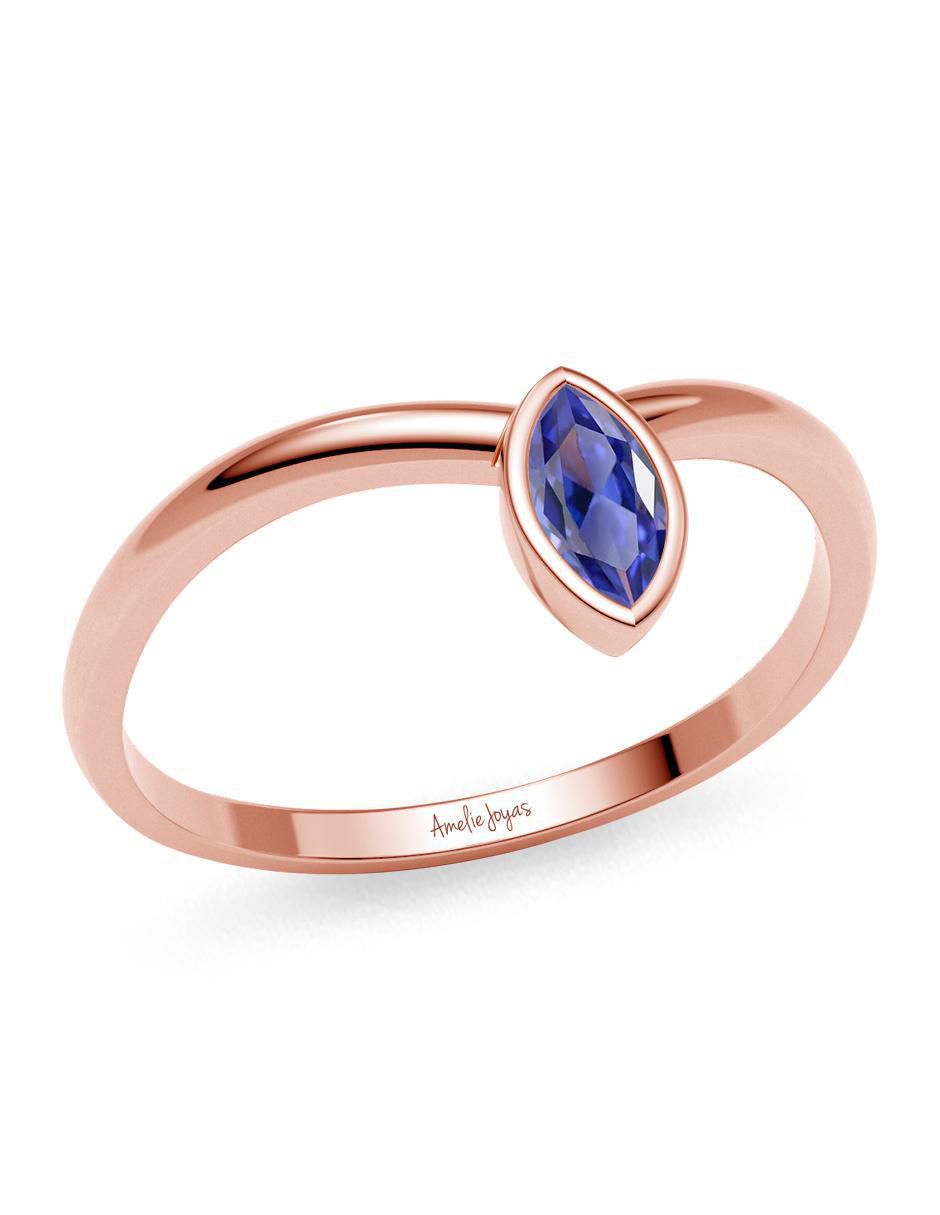 Anillo geométricos 14 k de oro zirconia brillante 4