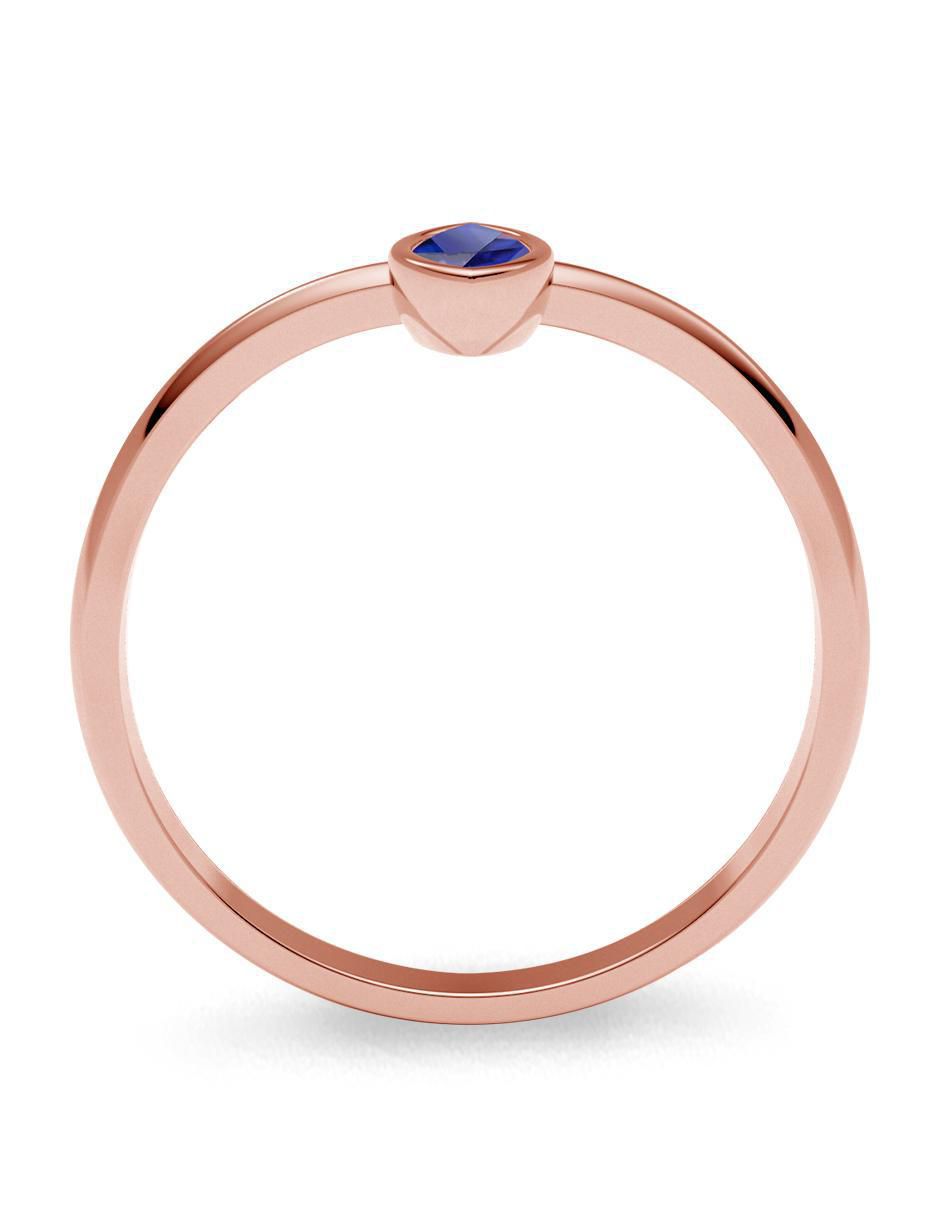 Anillo geométricos 14 k de oro zirconia brillante 3