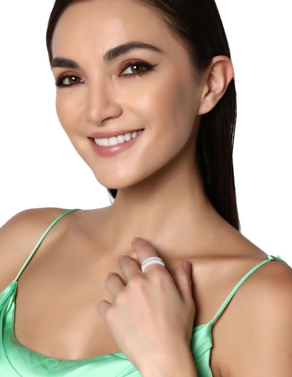 Anillo multi gemas redondo Fashion cristal pulido 2