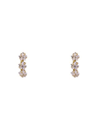 Broqueles de estrella de oro amarillo con acabado brillante