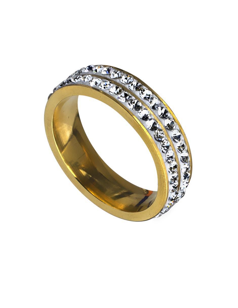 Anillo multi gemas redondo Fashion cristal pulido