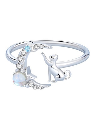 Anillo de gato Kiki Collection P 925 de plata zirconia brillante Anillo de gato Kiki Collection P 925 de plata zirconia brillante