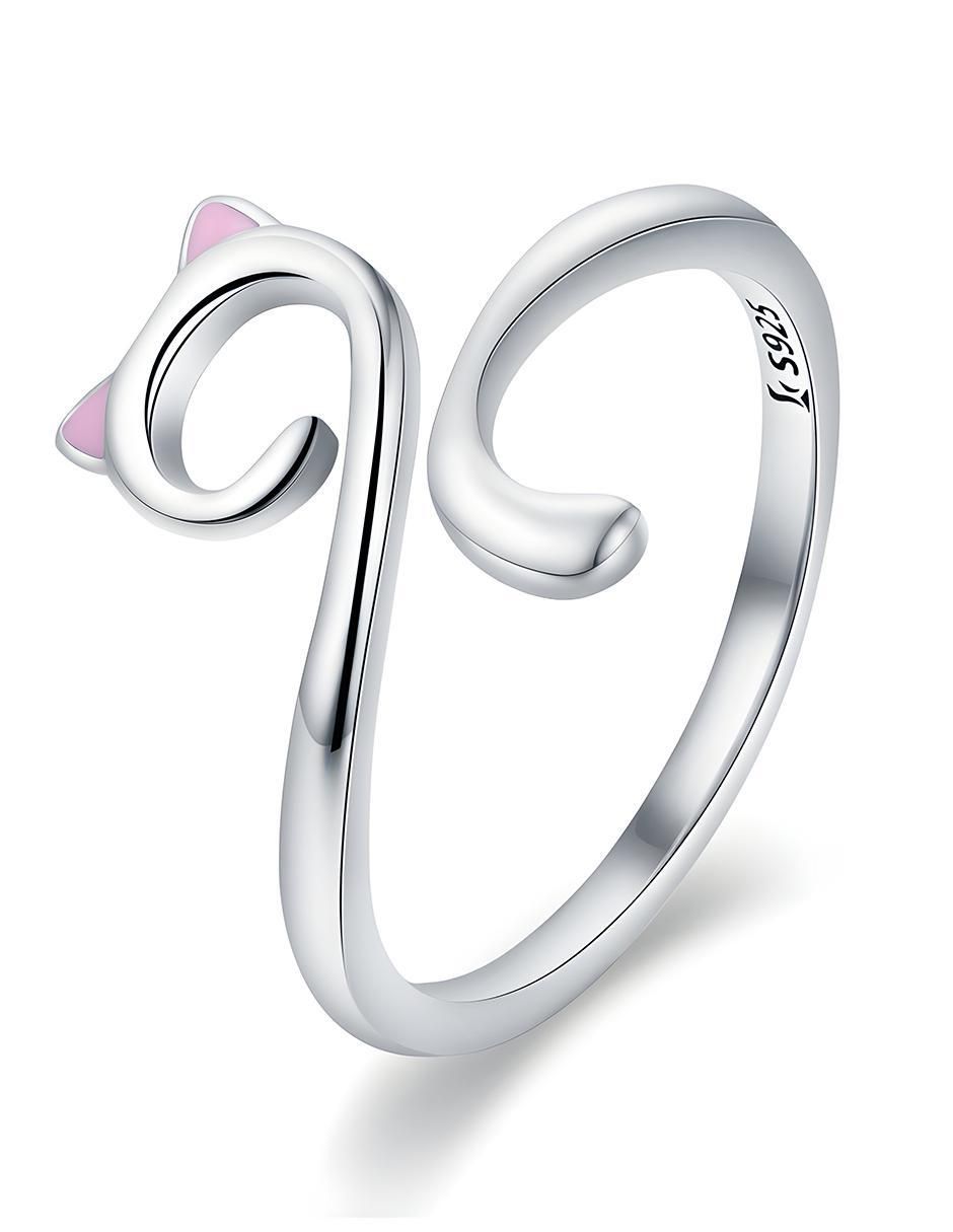 Anillo de gato Kiki Collection P 925 de plata brillante 3