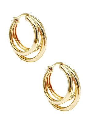Arracadas con acabado baño de oro 18 K