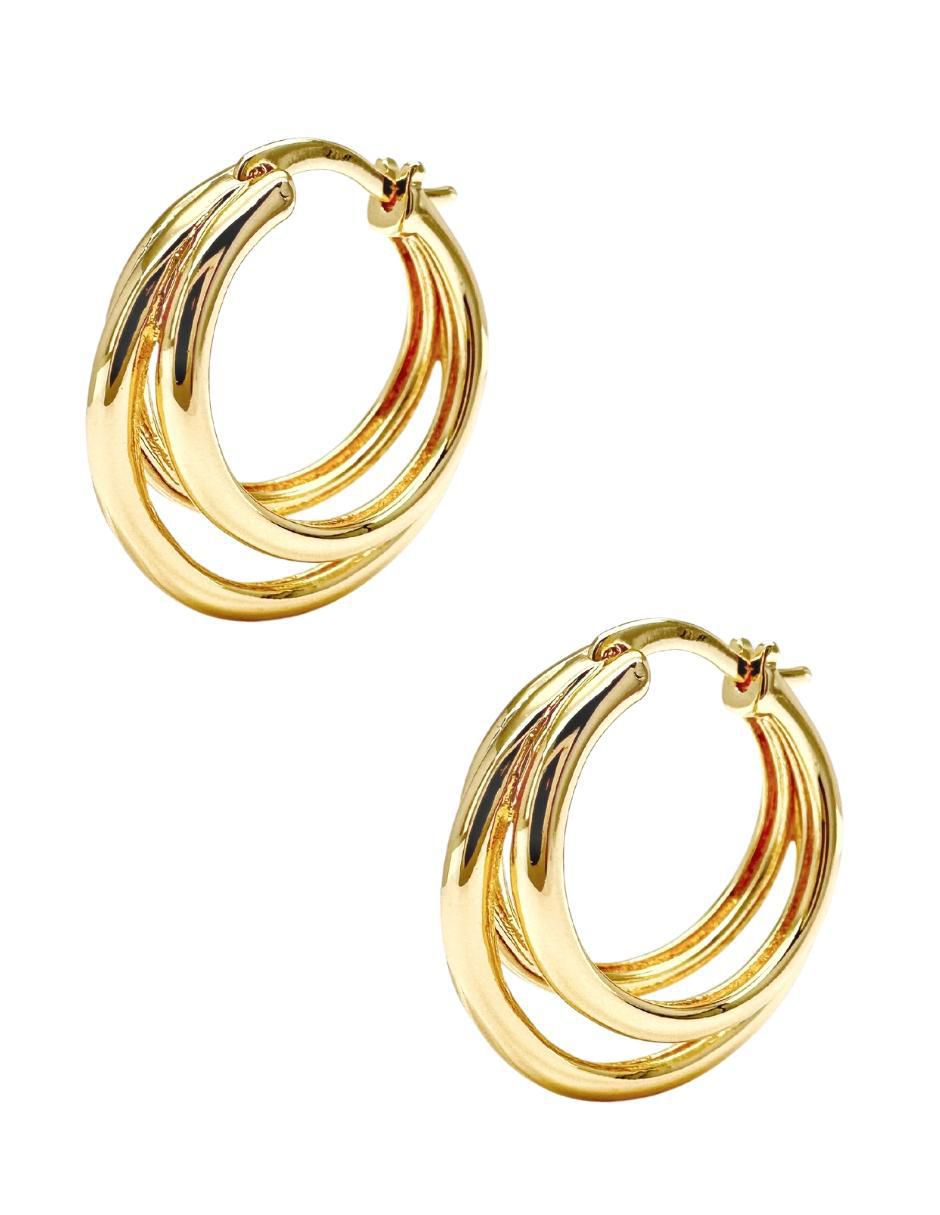 Arracadas con acabado baño de oro 18 K 2