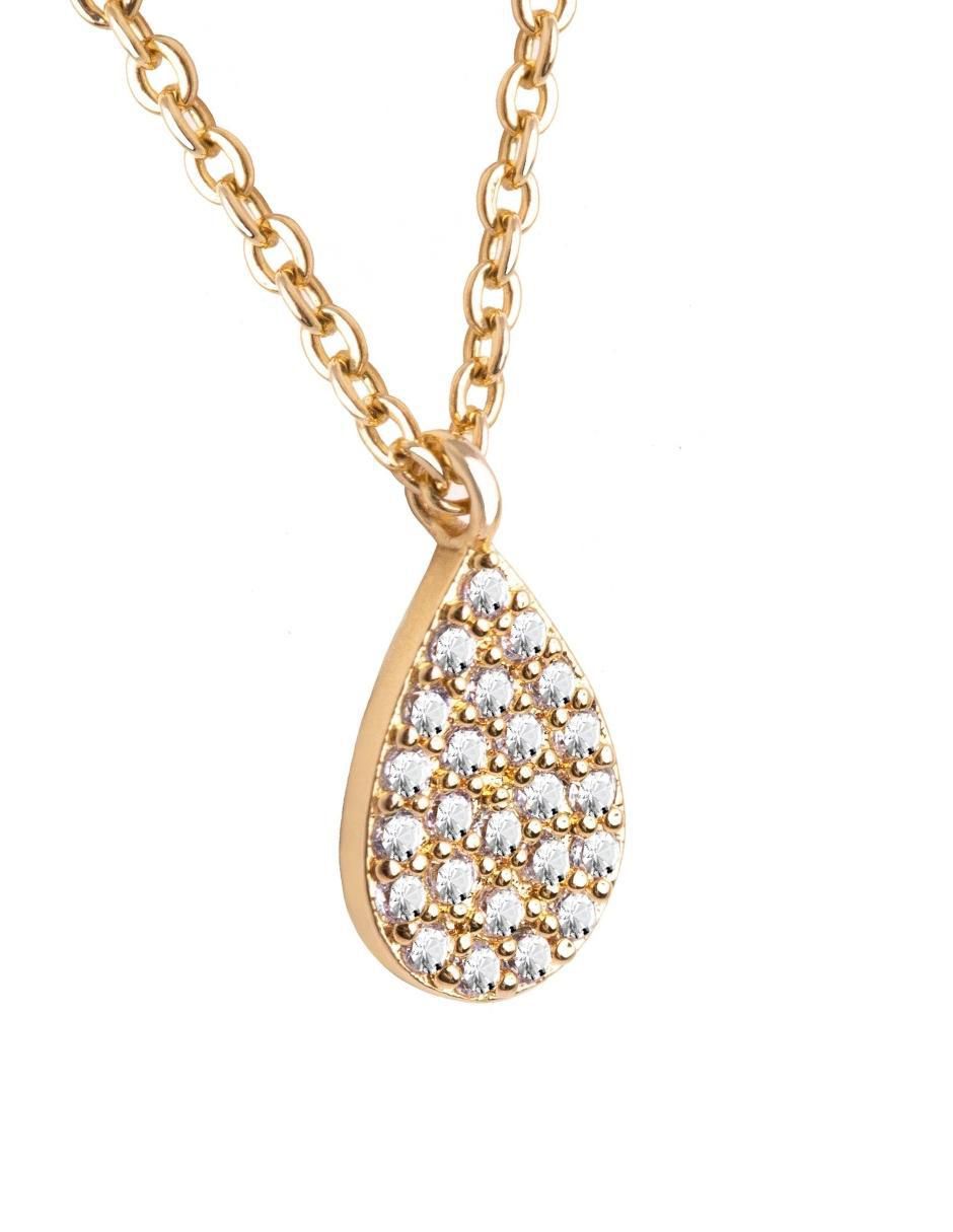 Collar gota Gota Chapa con acabado baño de oro 18 K 2