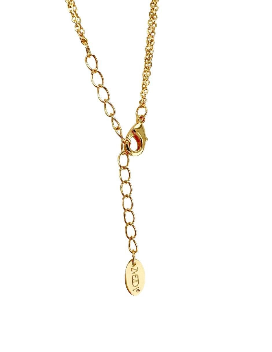 Collar gota Gota Chapa con acabado baño de oro 18 K 3