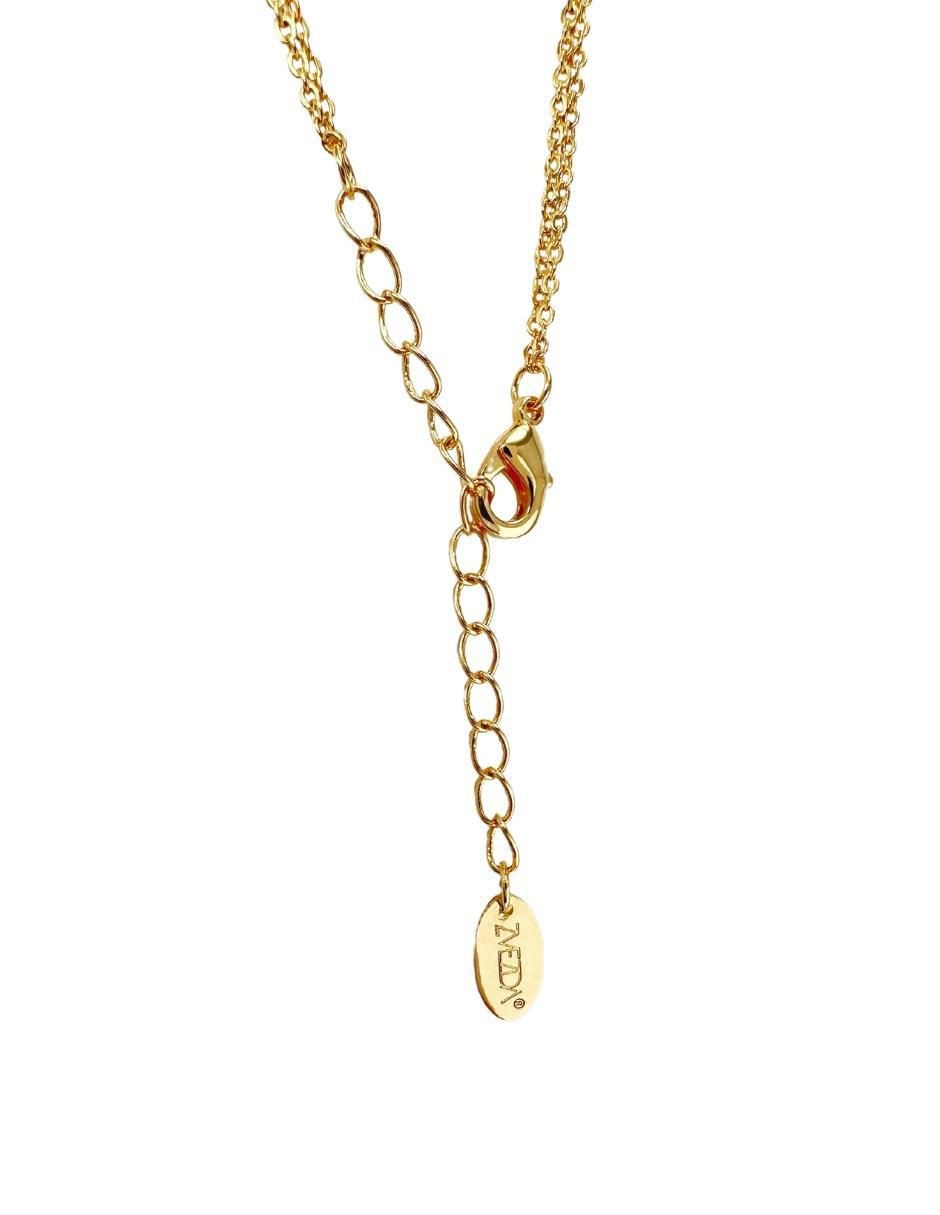 Collar eslabones Triple con acabado baño de oro 18 K 3