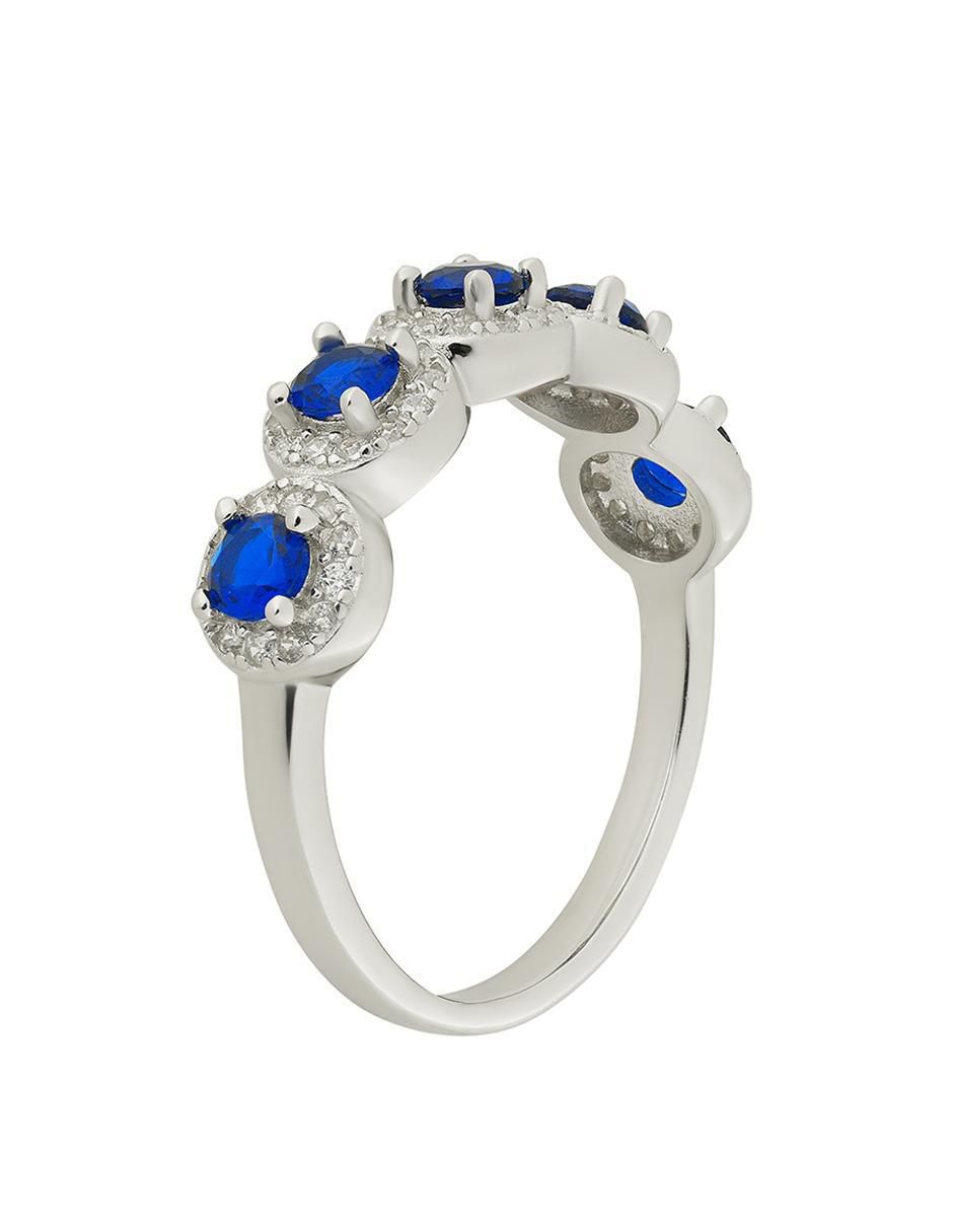 Anillo P 925 de plata zafiro brillante