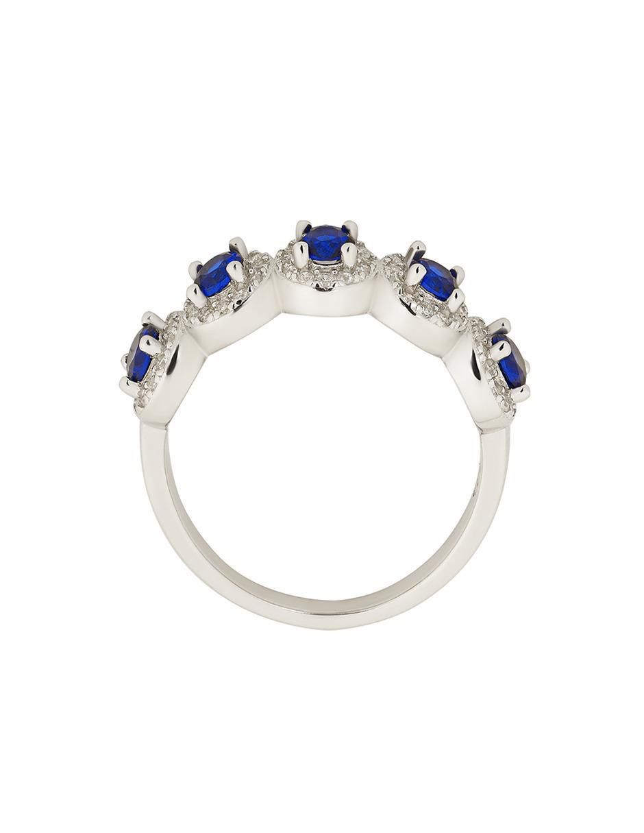 Anillo P 925 de plata zafiro brillante