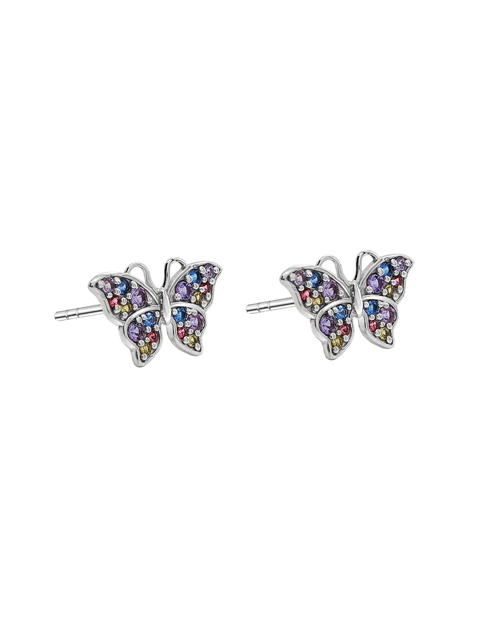 Broqueles de mariposa con acabado brillante 2