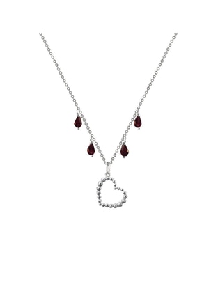 Collar de corazón Burbujas de plata P 925