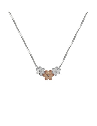 Collar de flor de plata P 925 Collar de flor de plata P 925