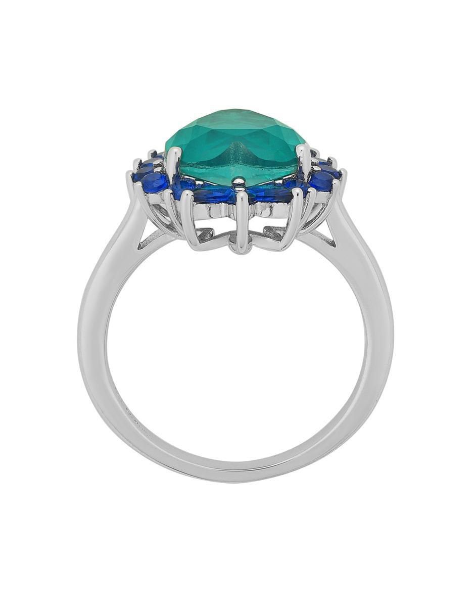 Anillo P 925 de plata turmalina brillante
