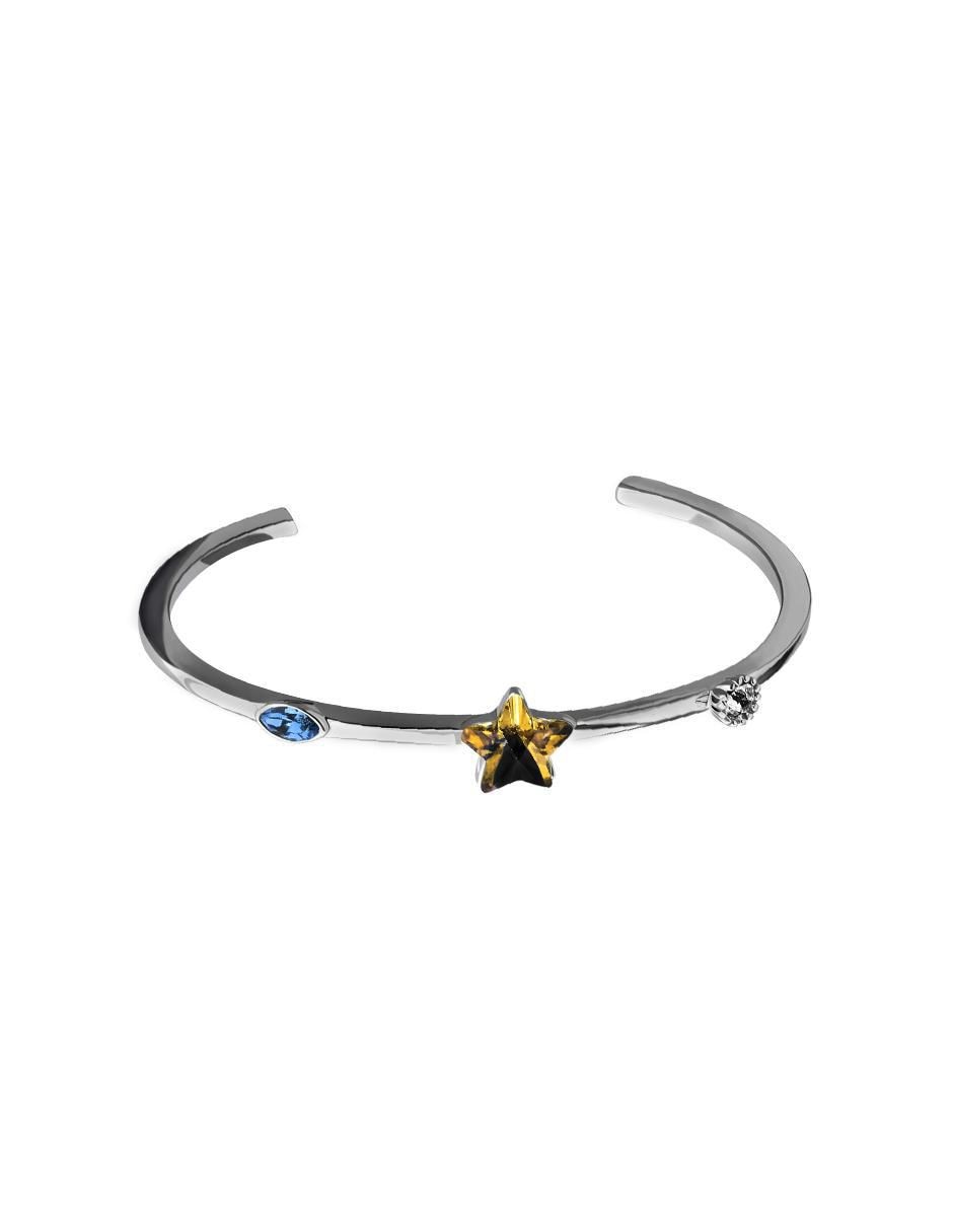 Brazalete con cristal austriaco Fancy acabado liso