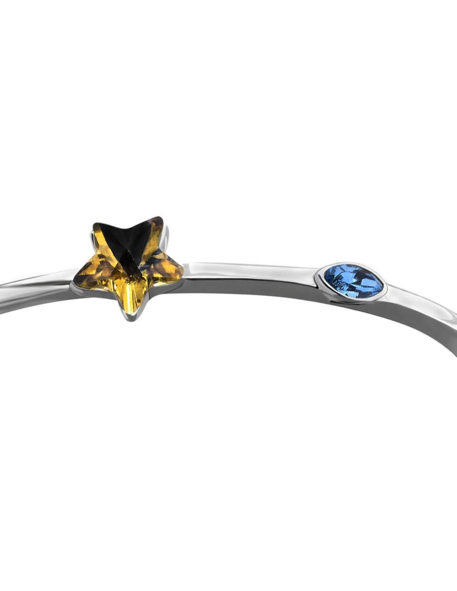 Brazalete con cristal austriaco Fancy acabado liso