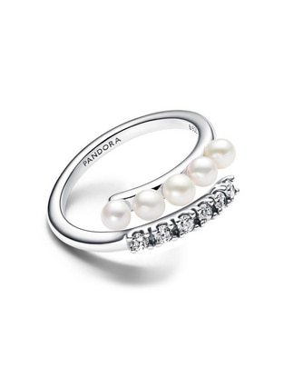 Anillo redondo Timeless P 925 de plata perla brillante Anillo redondo Timeless P 925 de plata perla brillante