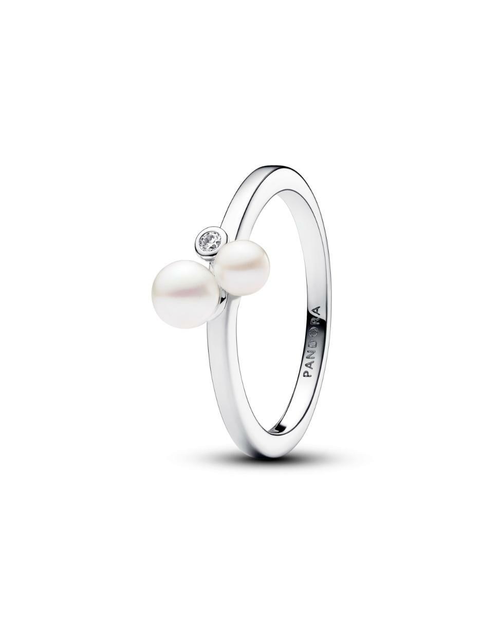 Anillo redondo Timeless P 925 de plata perla brillante 4