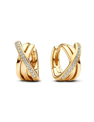 Aretes de aro Signature de plata P 925