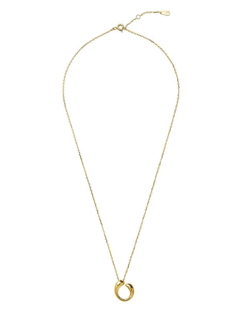 Collar circular de plata P 925 con acabado baño de oro 2