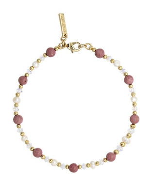 Pulsera con rodonita acabado brillante Pulsera con rodonita acabado brillante