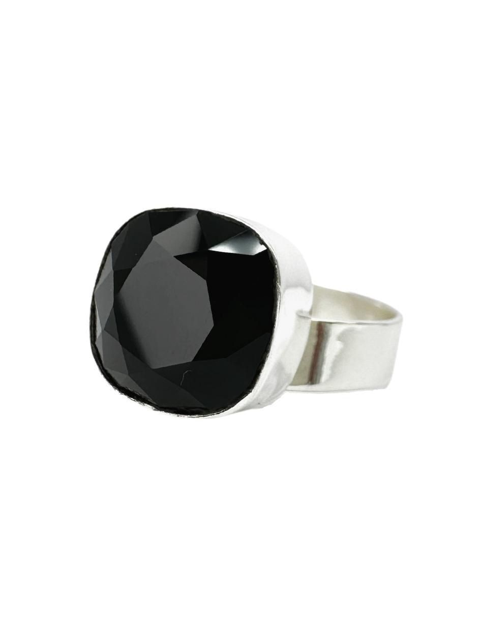 Anillo cuadrada Cushion P 925 de plata cristal