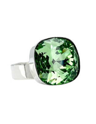 Anillo cuadrada Cushion P 925 de plata cristal