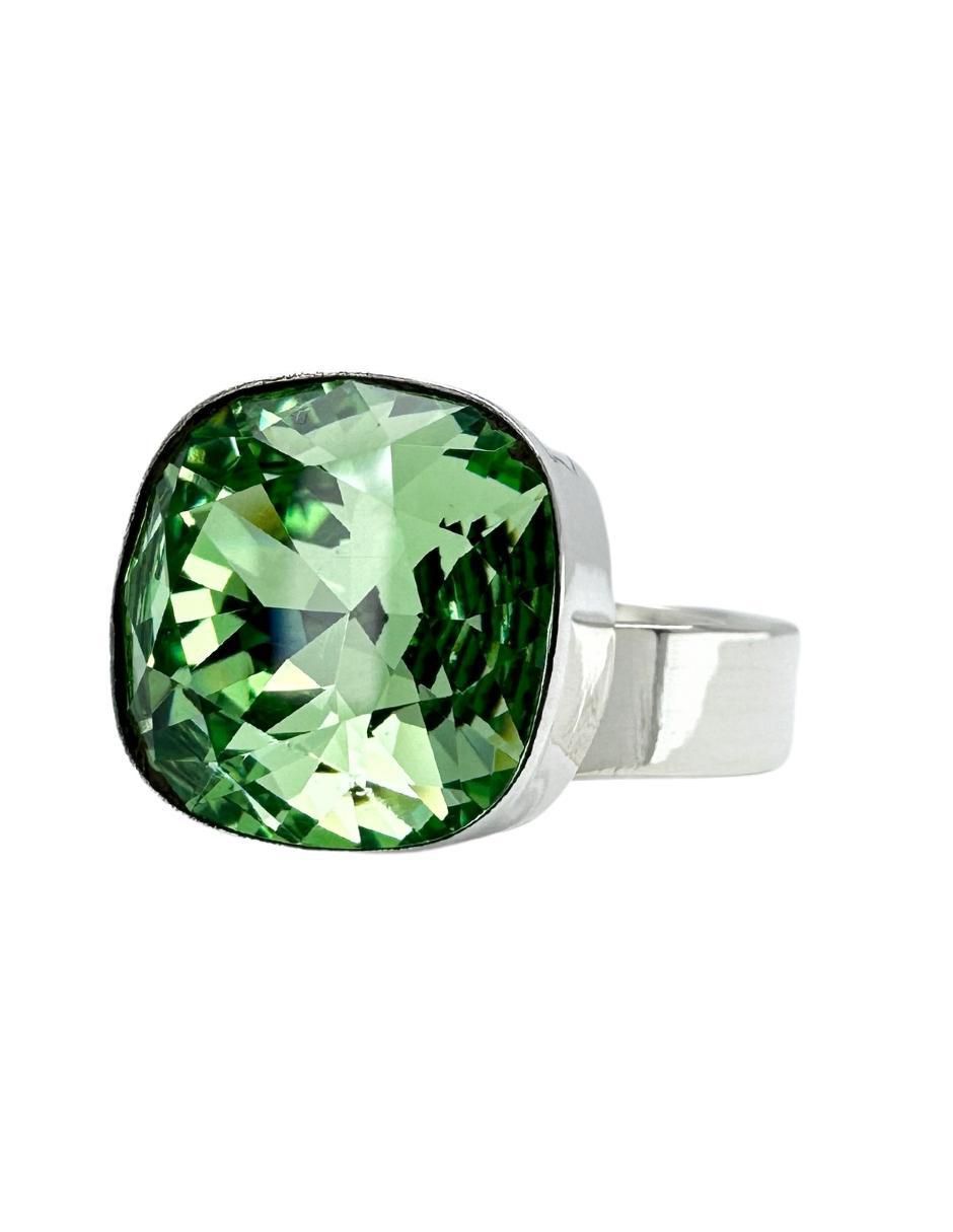 Anillo cuadrada Cushion P 925 de plata cristal 5