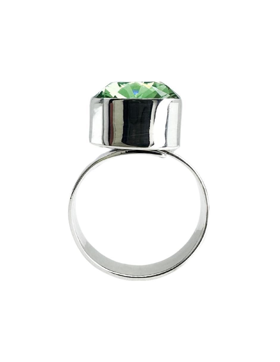 Anillo cuadrada Cushion P 925 de plata cristal