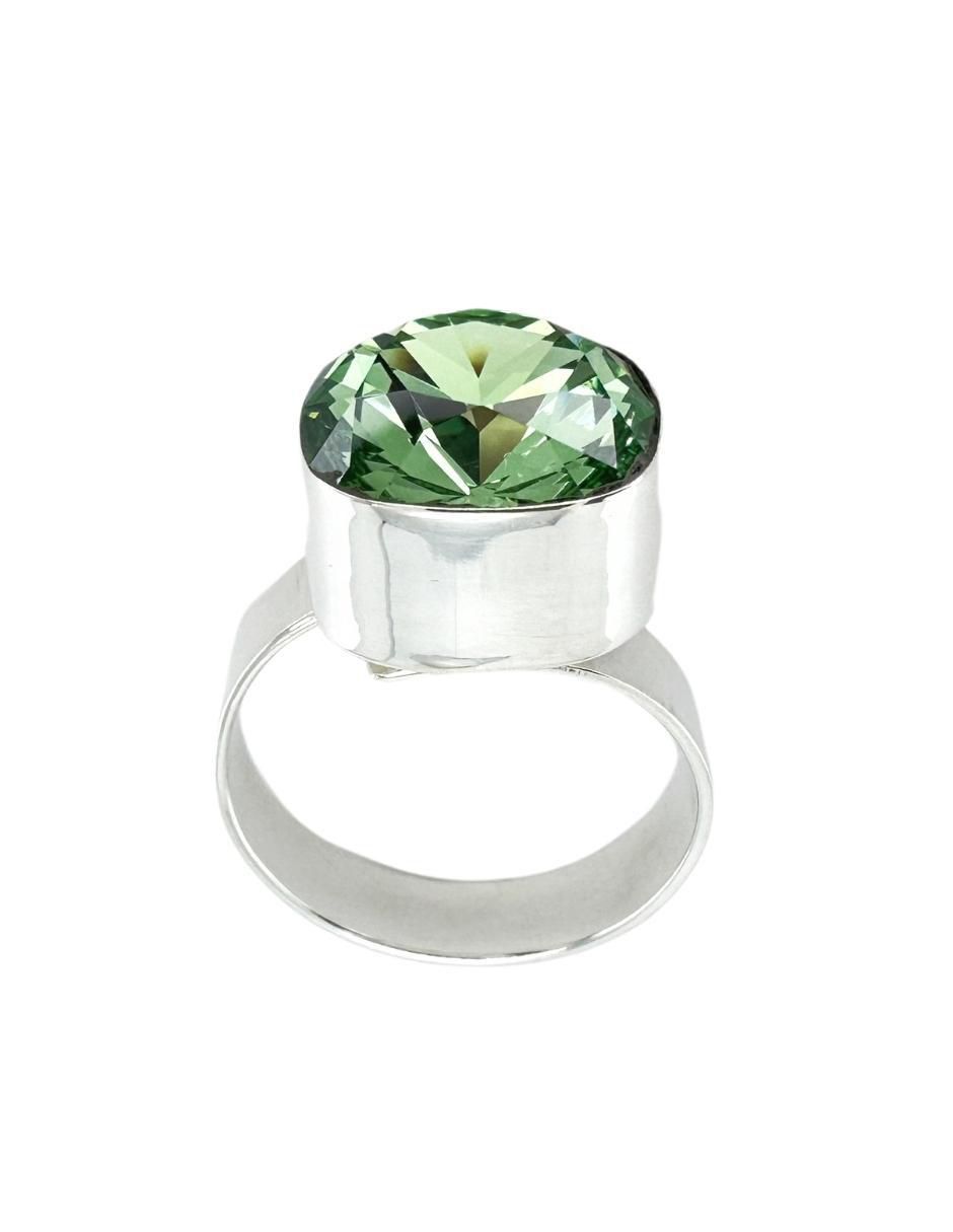 Anillo cuadrada Cushion P 925 de plata cristal
